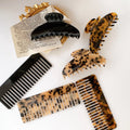 11.5 CM Large Women Girls Tortoise Shell Brown Black Headdress Hair Accessories Big Acetic Hair Combs Set Acetate Hair Claws
