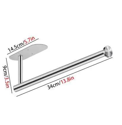 Roll Paper Towel Holder  304 Stainless Steel Tissue Holder Self Adhesive Wall Mounted Stainless Steel Toilet Paper Roll Holder