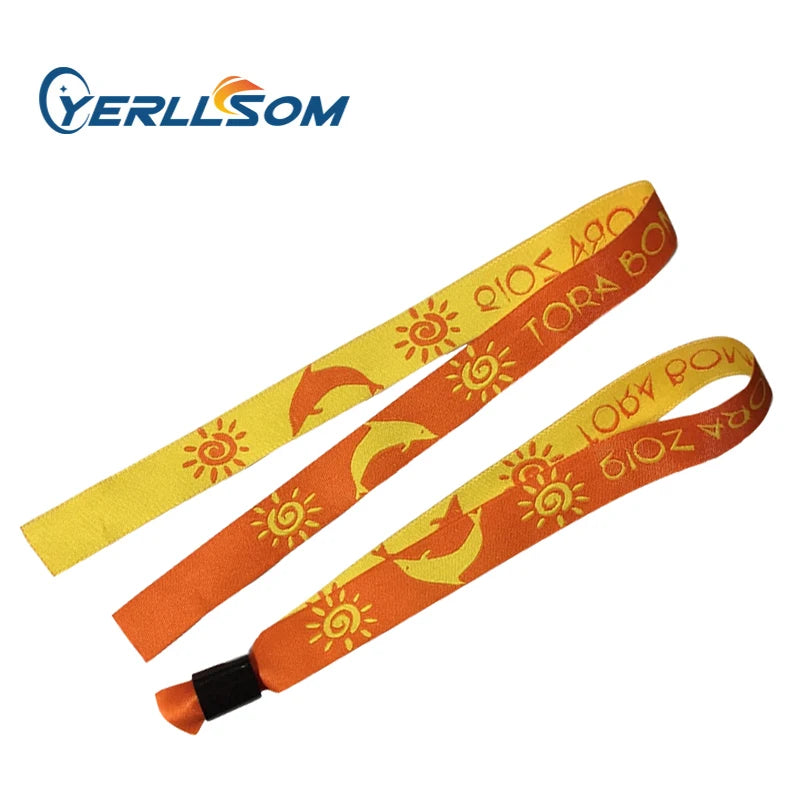 YERLLSOM Custom Music Festival Woven Cloth Wristbands for Events Y22092902