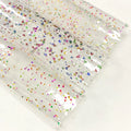 Clear Transparent Glitter PVC Film Sheet  Fabric for Bag Table Cover