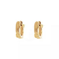 LOZRUNVE 14k Gold Texture Hammered Huggie Hoop Earring Minimalist Jewelry Wholesale