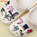 Customizable Classic Hairdressing Decorations with Soft PVC Material Cartoon Shoes Charms Rubber Support Logo Included