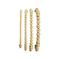 Go2boho Stainless Steel Gold Plated Beaded Bracelets Unisex 2mm-10mm Adjustable Stacking Fashion Jewelry Gift Wholesale