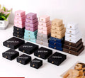 9x9x3.2cm Luxury Paper Jewelry Box with Velvet Lining Nail Drawer & Sliding Design for Wedding Ring Necklace & Earrings Storage