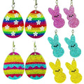 Rabbit Earrings Colorful Girl Acrylic Earring Women Holiday Acrylic Easter Earrings Jewelry New Items 2024 Ear Rings