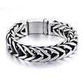 KALEN Hip Hop Franco Chain Titanium Male Stainless Steel Bangle Bracelet for Men
