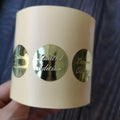 High Quality Custom Adhesive Gold Foil Embossed Stickers Business Logo Labels for Crafts