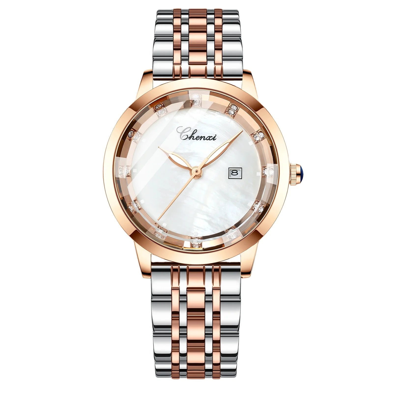 CHENXI 317 New Luxury Fashion Women Crystal Watches Waterproof Quartz Watch Ladies Leather Bracelet Wristwatch Montre Femme