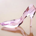 Beautiful Ladies Wedding Souvenir Gifts Pink Crystal High-heeled Shoes Glass Shoes
