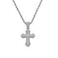 CN441 Colorful CZ Cross Pendants Brass Cubic Zircon Jewelry Men and Women Necklace