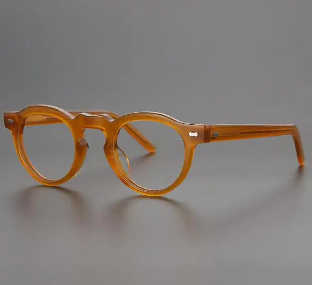 Mazzucchelli Quality Sunglasses Handmade Acetate Round Eyeglass Frames Retro Diamond Face Shape for Reading Glasses Unisex