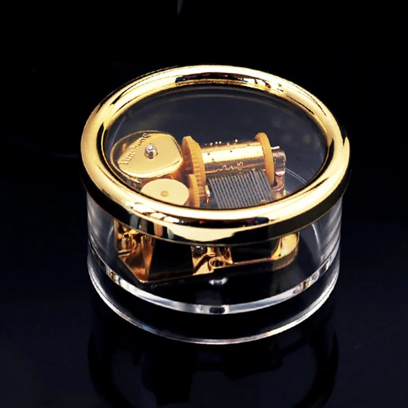 Bow Transparent Music Box Mini Music Box