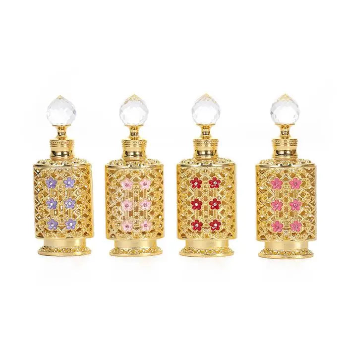 10ml Middle East Dubai Style Essential Oil Bottle Perfume Sub Burette Bottle Factory Wholesale Supply Metal Bottles Glass Craft