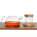 Bamboo Lid  Teapot High Borosilicate Glass Coffee Pot Glass  Kettle for Tea 1L