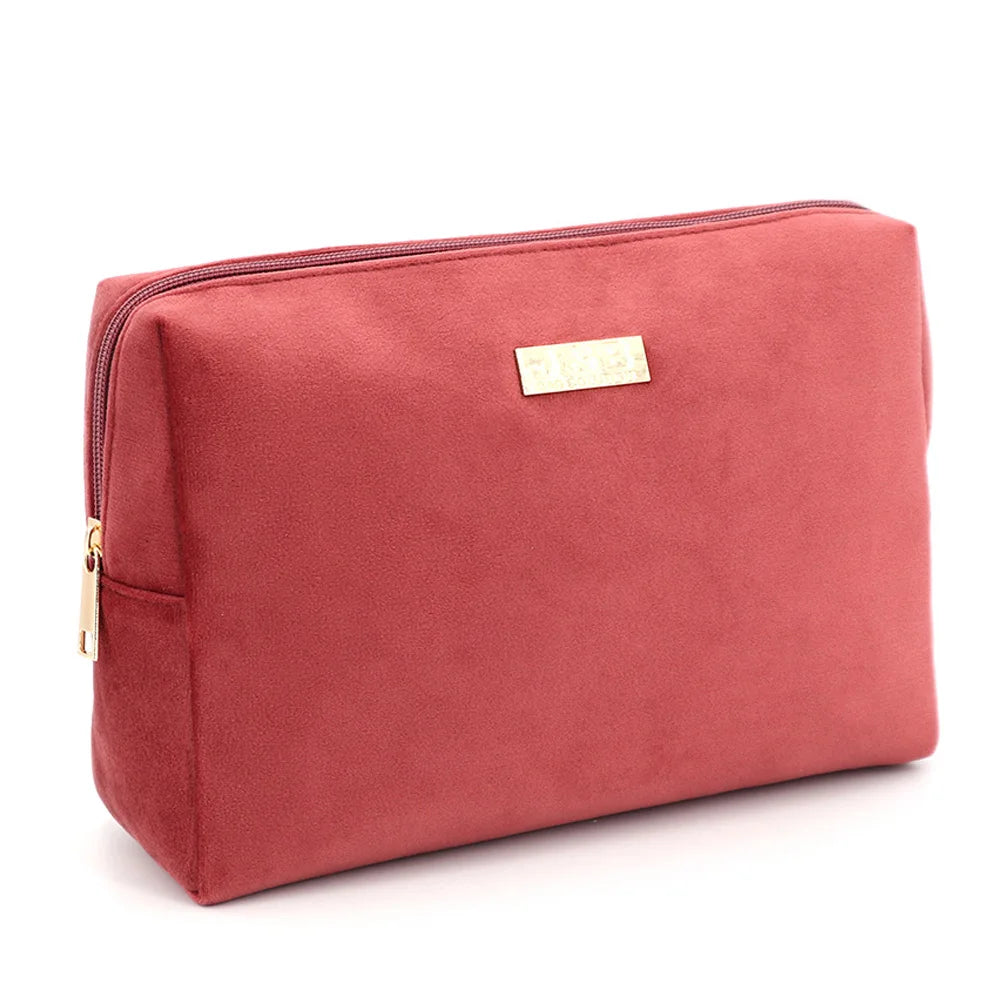 Oem Customizable Makeup Organizer With Logo Zipper Stand Pouch Cosmetic Bag for Ladies Custom Velvet Bag Gift Pouch