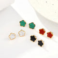 Wholesale Fashion Jewelry Popular Won't Fade Hypoallergenic Stainless Steel Shell Plum Flower Earring for Women