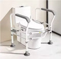 MSMT Modern Adjustable Toilet Safety Frame Handrail with Carbon Steel/Aluminum Construction for Bathroom