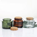 Heat-resistant 4oz 100ml Glass Candle Holder Lanterns Jars With Cork Used for Making Soy Wax