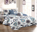 King Queen Size Microfiber Floral Patchwork Bedspread Set Quilted 3-Piece Home Use 200TC Wholesale Factory 2022