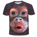 Evertop Custom Summer Clothing Men's Chimpanzee Print 3D Tshirt Durable Polyester Custom Logo Knitted Durable Tshirt