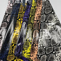 New Product Waterproof Snake Pattern PU Leather Fabric 2-Way Use for Garments Dresses and Costumes Finished Pattern
