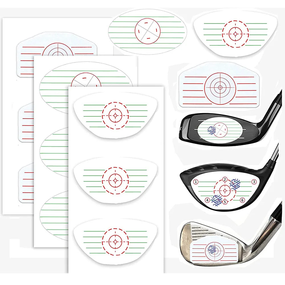 Self-Adhesive Golf Impact Tape Labels Golf Face Tape Golf Impact Stickers for Swing Training Irons Putters Woods