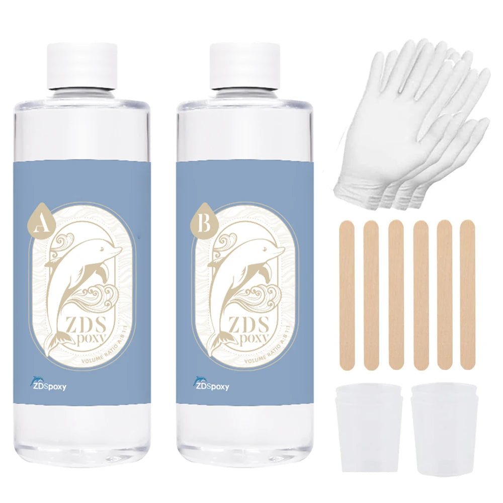 Custom Eco-friendly Folk Art Resin Figurine Tool Kit Children's Creative Play Educational Toys Set Clear Epoxy Resin Holiday