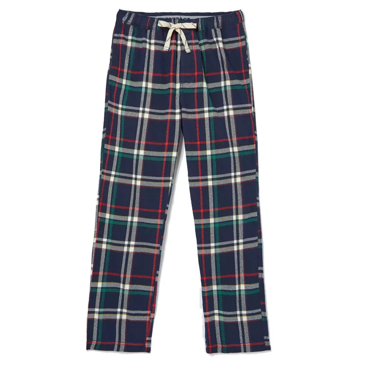 OEM Summer Autumn Loose Fit Drawstring Plaid Pajama Pants with Pockets Breathable Quick Dry Sleepwear