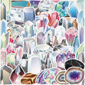 50pcs Cute Gems Masonry Children's Stickers Packs for Phone Glass Children's Room DIY Decorative  Waterproof Stationery