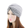 New Soft Cotton Turban Chemo Hat Hair Covering Hijab Beanie Twist Head Wrap TJM-163