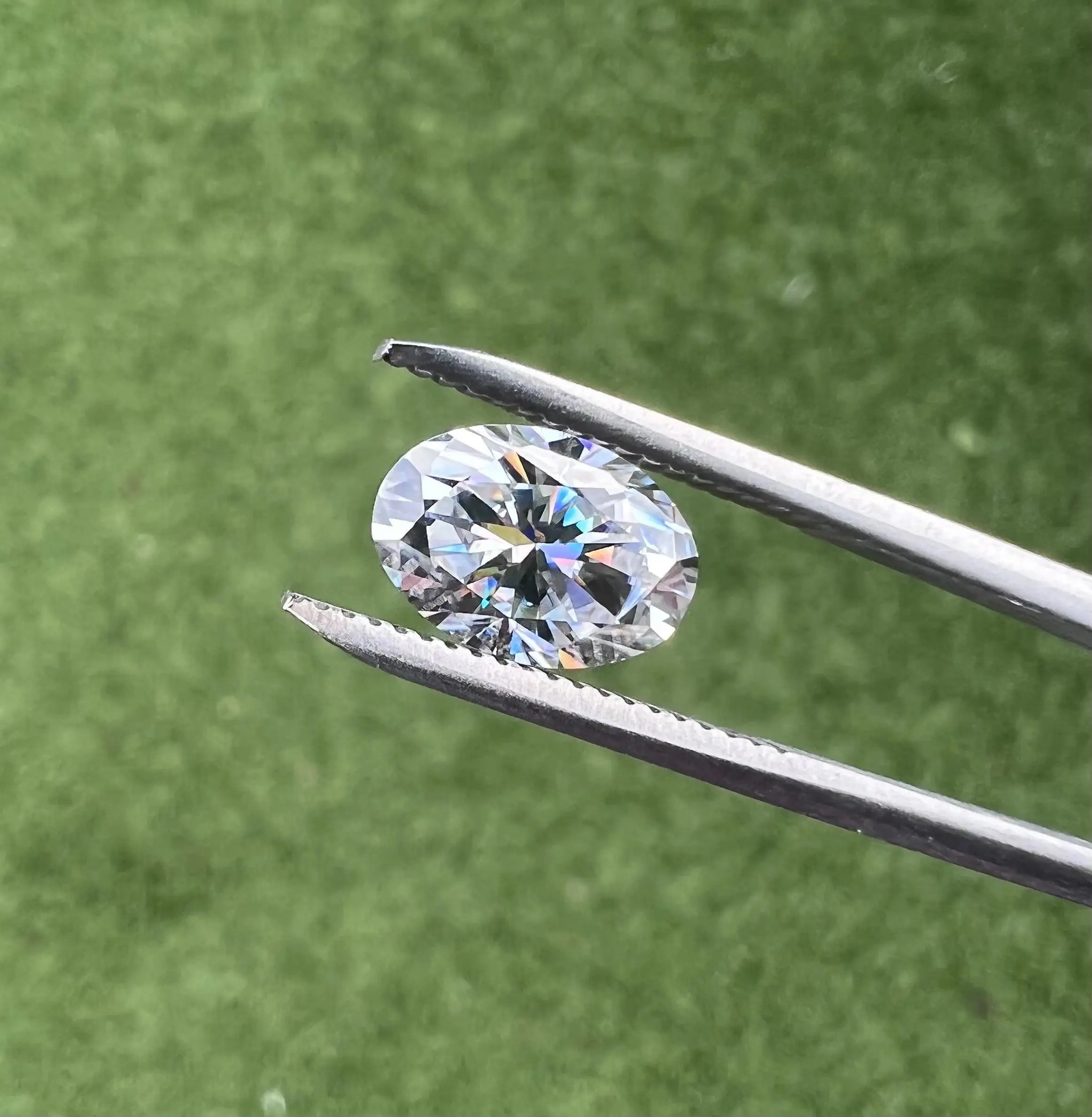 VOAINO 5.16CT F VS2 Mens 18kt Cvd Rough Lab Grown Diamond5ct Large Size Oval Cutting 2ct Man Made Diamond With IGI Certificate