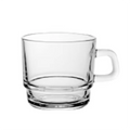 Stackable Coffee Mug Premium Glass Drinkware for Convenient Storage and Serving