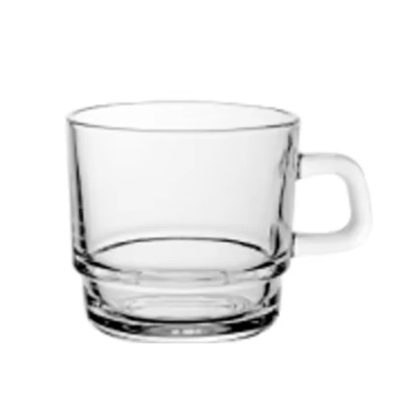 Stackable Coffee Mug Premium Glass Drinkware for Convenient Storage and Serving