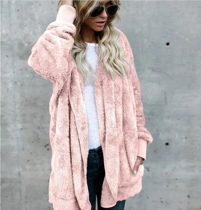 Fashion Cheap Plush Warm Women Coats Winter and Autumn