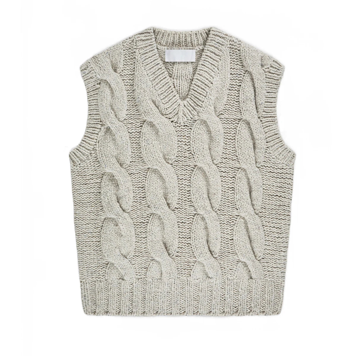 Shinesia Winter Fall Fashion Pullover Knitwear Vest Jumpers Custom Men Solid Sleeveless Cotton Vintage Cable Knit Sweater Vest
