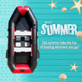 Solarmarine Foldable 5 Person Slat Floor PVC Inflatable Fishing Boat Glue Free 100% Heat Weld Process for Sea Water Using