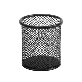 BECOL Wholesale Simple Iron Net Pen Holder Round Metal Mesh Desk Organizer Pencil Cup Holders for School Office Stationery