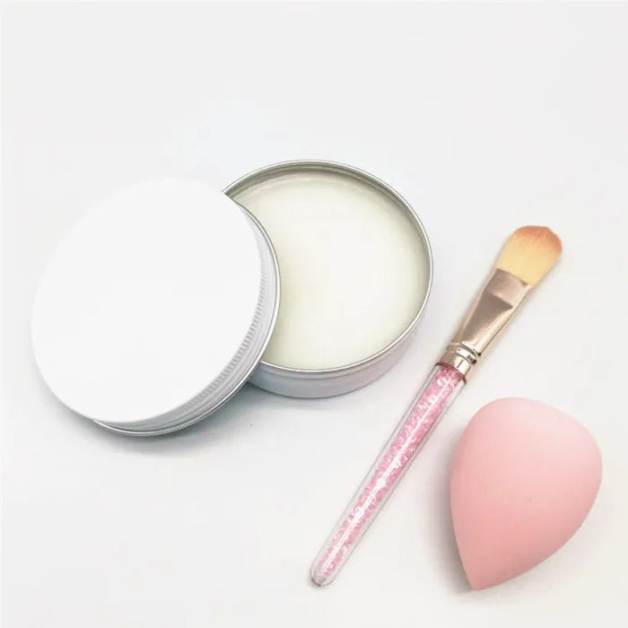 Private Label Vegan Plant-Based Olive Oil Makeup Brush Soap Silicone Pad Aluminum Tin 100g Best Customized Logo Makeup Brush