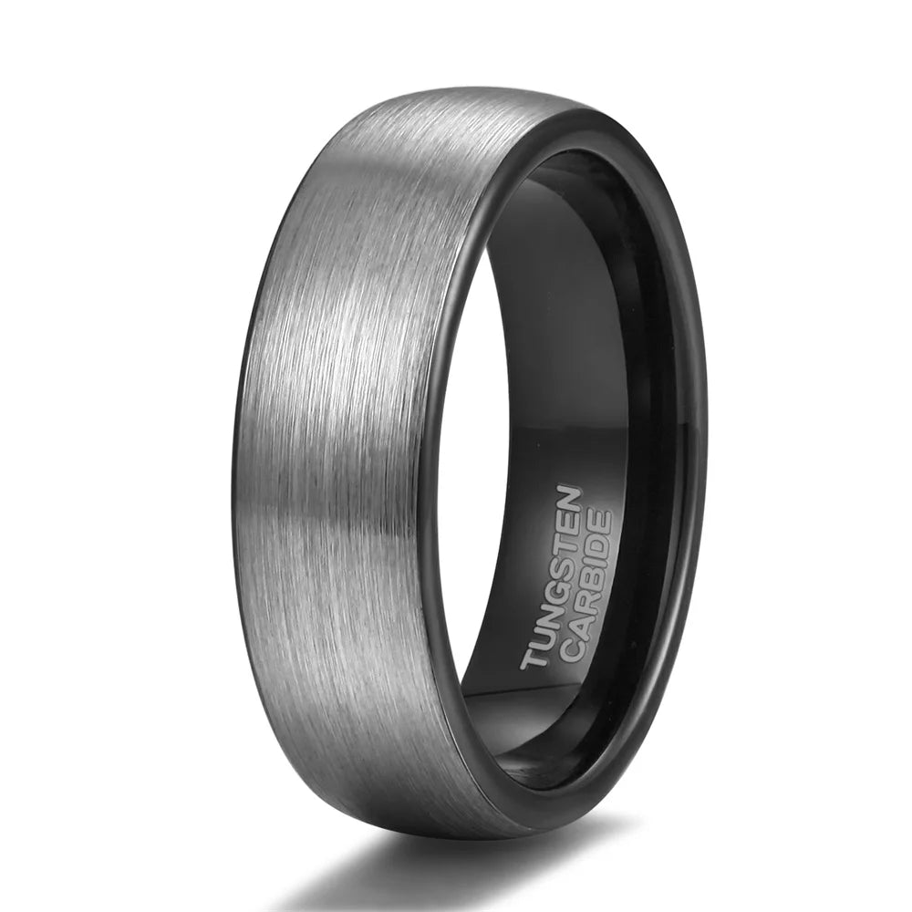 OAHLAN 4/6/8mm Free Sample Classic Brushed Men Tungsten Carbide Ring Male Engagement Wedding Bands Fashion Jewelry Anniversary