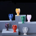 Factory Wholesale Crystal Healing Stones Hand Carved Crystal Angel Set with Wooden Box