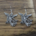 Archangel St.Michael Protect Me Saint Shield Protection Earring  Russian Orhodox Jewelry