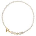 Premium Feeling Brass Gold-Plated OT Clasp 40cm Natural Freshwater Pearl Necklace for Women Jewelry Customized