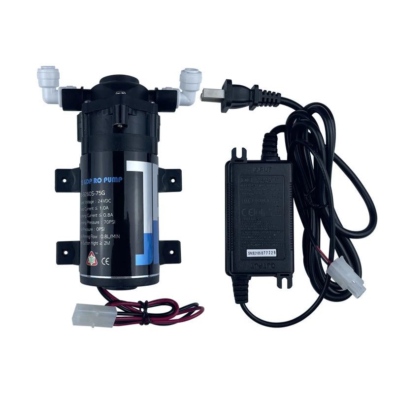 Water Booster RO 24V 75GPD Silent Pump Reverse Osmosis Water System Pressure Increase Pump
