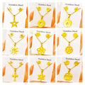 Fashion Women's Jewelry Gift Accessories Special Wholesale More Than 100 Sets Gold-plated Stainless Steel Necklace and Earrings