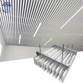 Office Restaurant Powder Coating Suspended Aluminum Baffle Ceiling for Metro Station Airport Hospital Mall