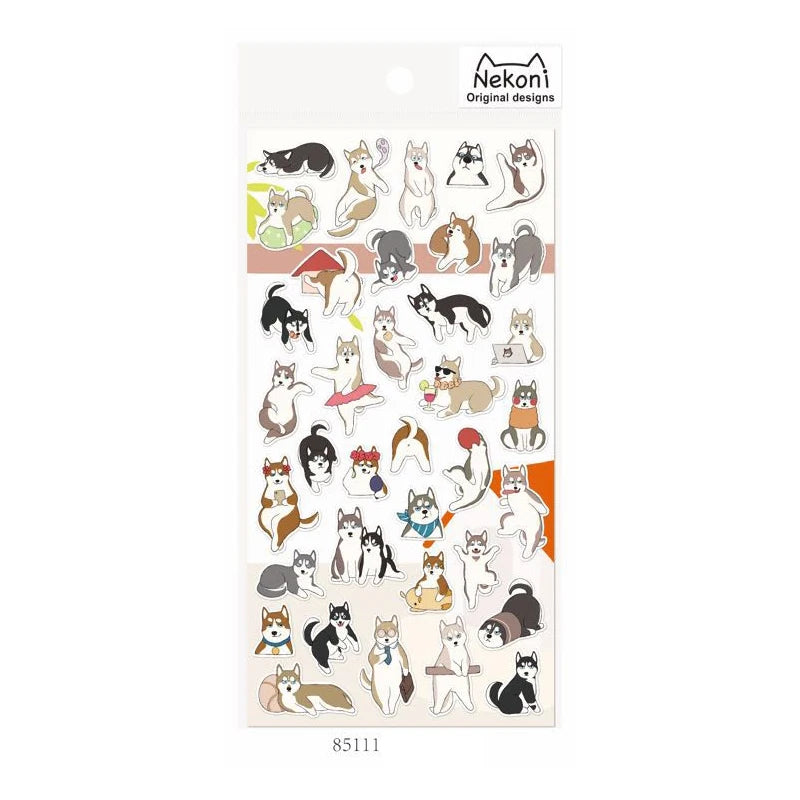 Nekoni Kawaii Sticker Animal Stickers PVC Vinyl Decal Custom Decorative Decals Adhesive Decals for Hand Account Stickers