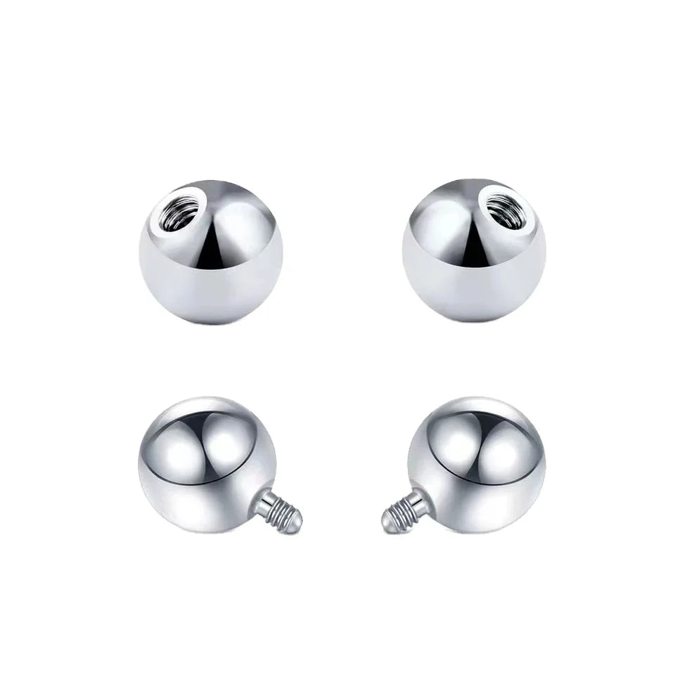 ASTM F136 G23 Titanium 14G 16G External Thread Internally Threaded Ball Replacement Accessories Body Jewelry Accessories