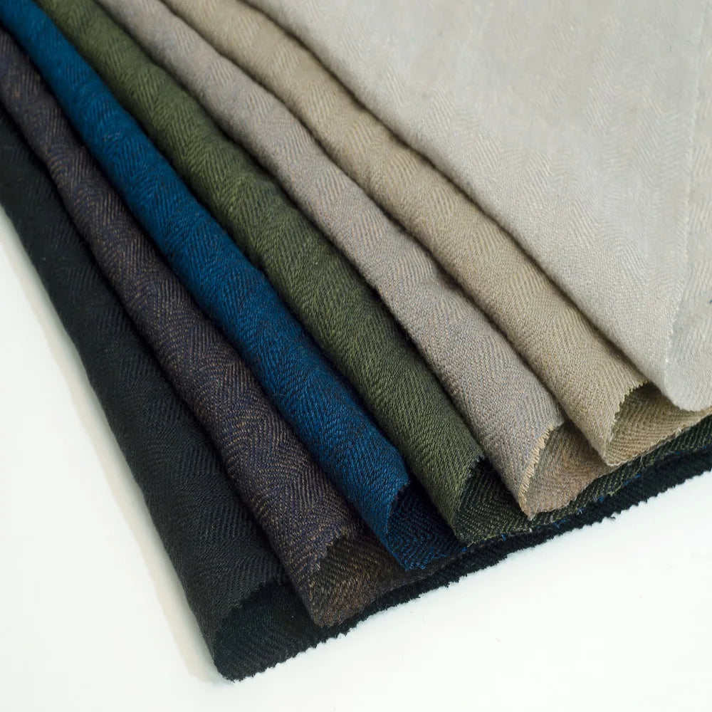 8596# New Fashion Yarn Dyed Herringbone Twill 100%linen Fabric Woven Linen Fabric for Shirt Garment