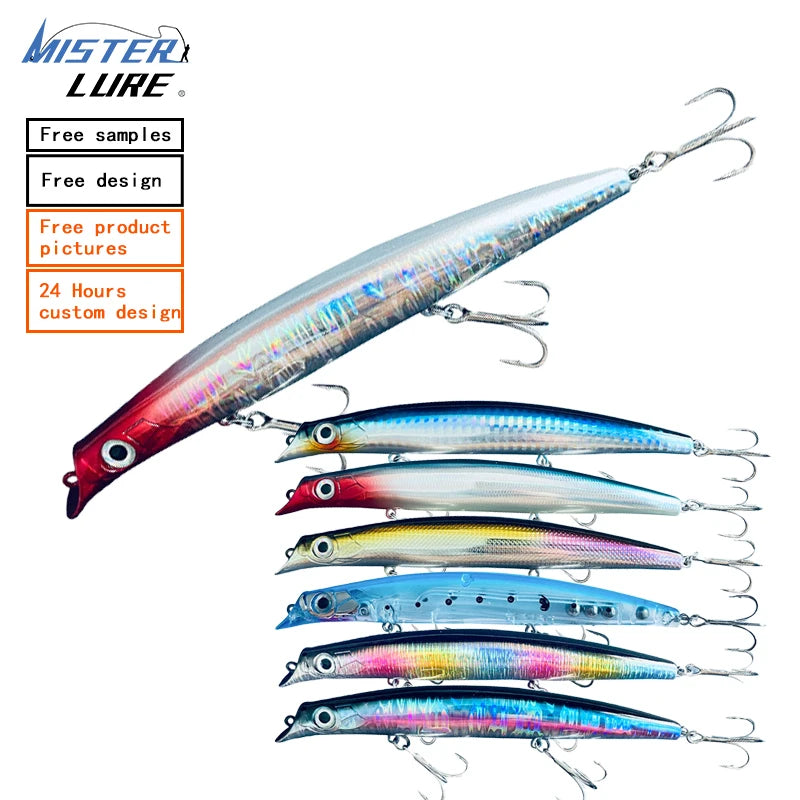 MISTER LURE 20g 14.5cm Artificial High Quality Hard Bait Plastic Fishing Casting Lure Minnow Fishing Bait Popper Lure