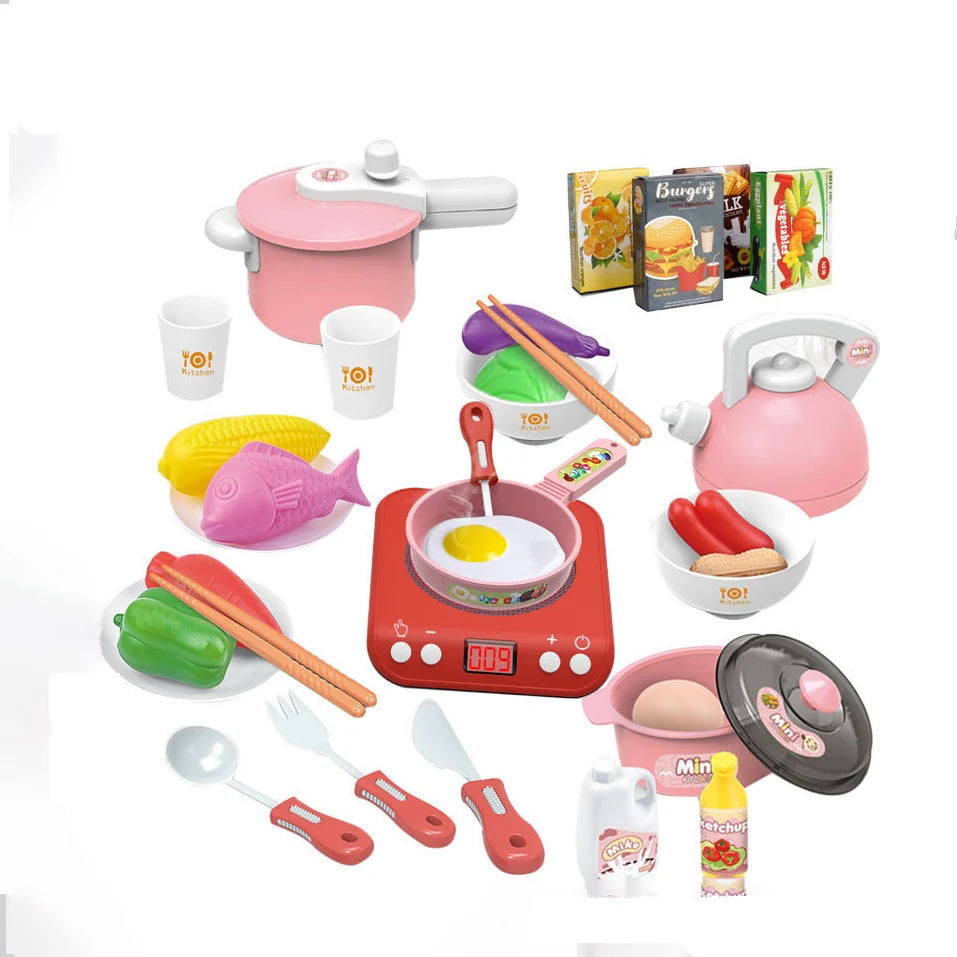 Best Seller Mini Plastic Kitchen Kids Toy Set Real Pretend Play Cooking